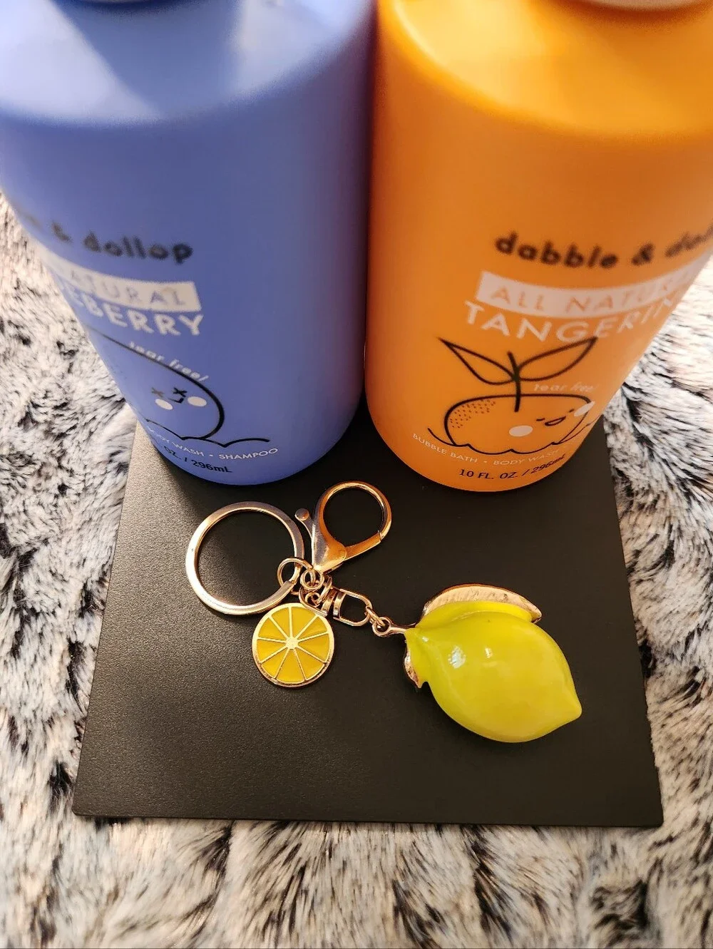 4 Piece Bundle-2x10fl Oz Dabble & Dollop-Lemon Bag Charm-Ipsy Glam Bag